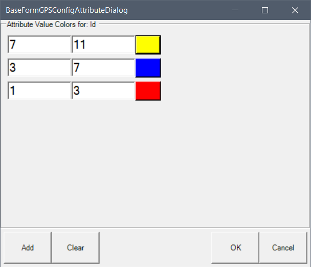 Configuring attribute colors