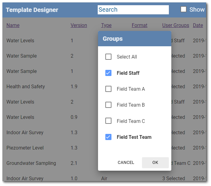 Assign user groups