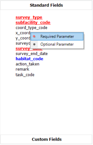 Standard Field_Change Parameter